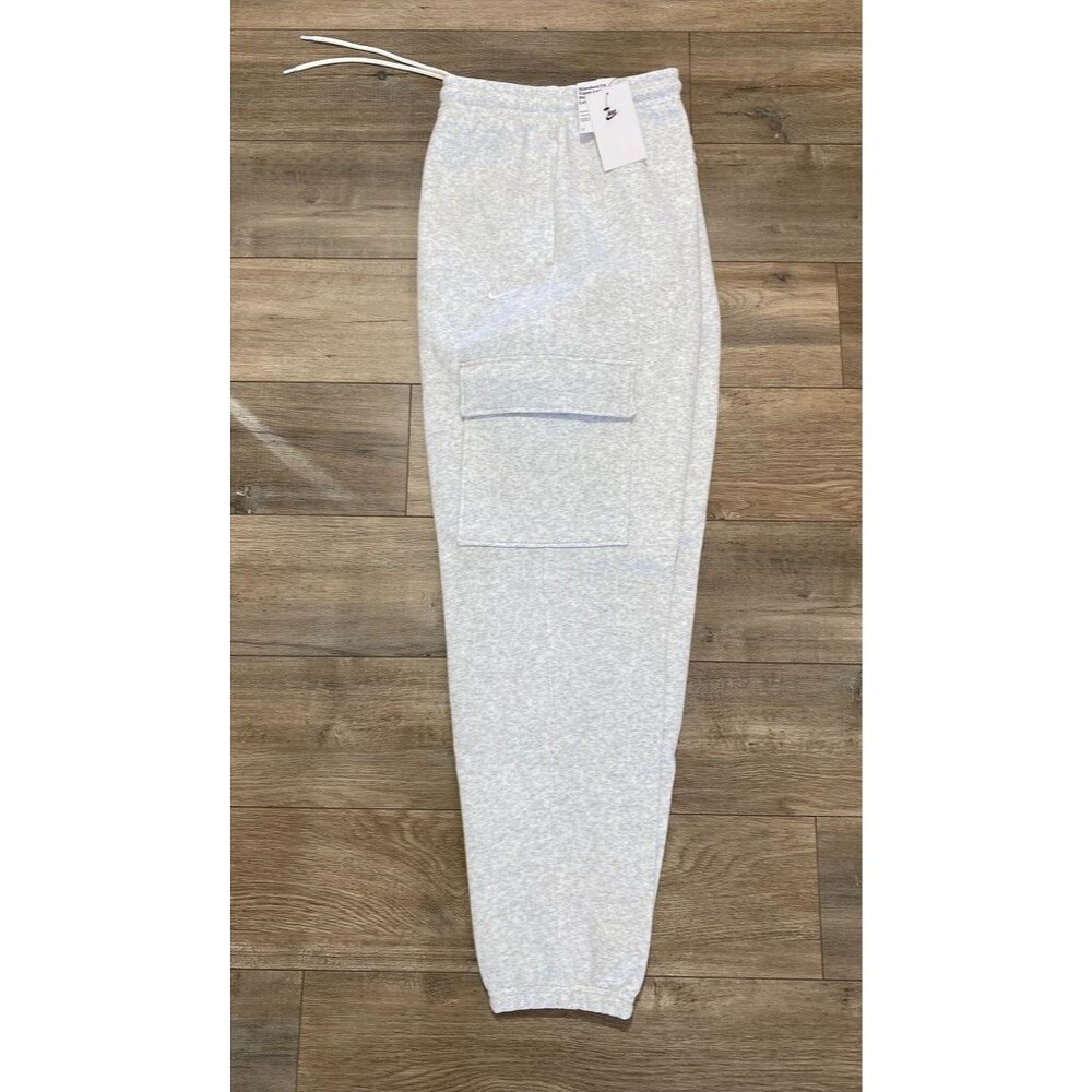 Nike Sportswear Club Fleece Cargo Pants Mens L Joggers FN3805-051 Heather Gray
